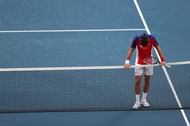 Novak Djokovic after his loss to Pablo Carreno Busta at the Tokyo Olympics
